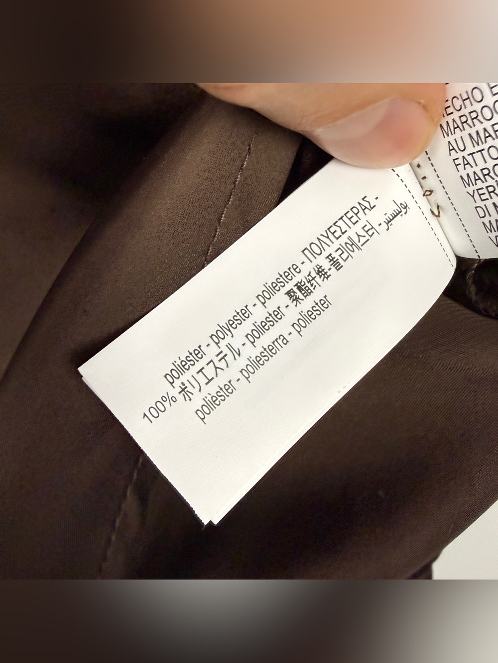 Zara Satin Button Brown Blouse - Picture 6 of 6